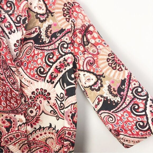 ZARA | Paisley Wide Sleeve Multicolor Tunic Length Top Women’s Size Small - Picture 5 of 11